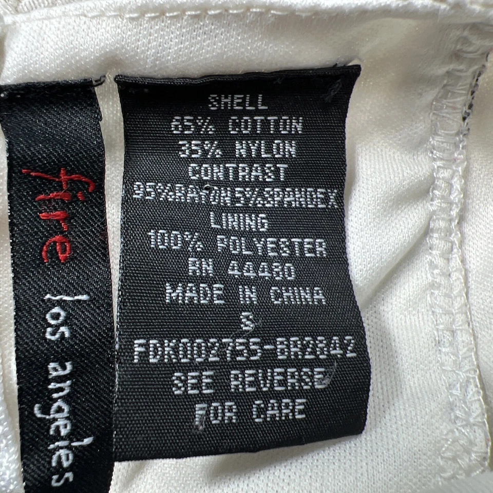 Fire Los Angeles A-Line Lace Dress Womens Size Small White Floral Sleeveless - Image 3 of 4