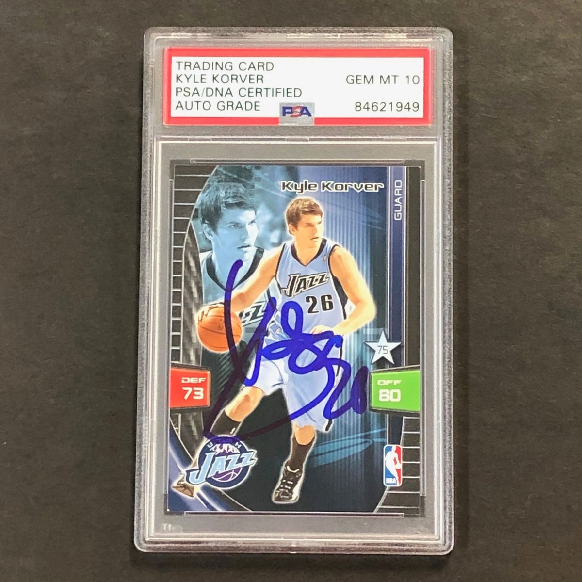 2009-10 Adrenalyn XL #166 Kyle Korver Signed Card AUTO 10 PSA 