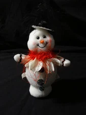 Vintage 9" Free Standing Snowman Plush