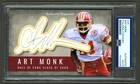 Art Monk Signed Cut Display (PSA) Washington Redskins Photo Card NFL HOF Auto