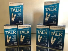 Embrace TALK Blood Glucose Test Strips 300 Qty.  Exp 02/2027 Free shipping  