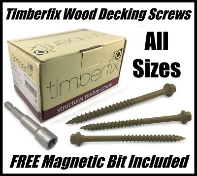 Kisten mit 6,5 mm Timberfix HEX Holz Terrassenschiene Schwelle Holz Schloss Schrauben