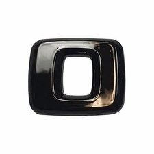 3D-Relief-Buchstabe schwarz glänzend O Auto Aufkleber