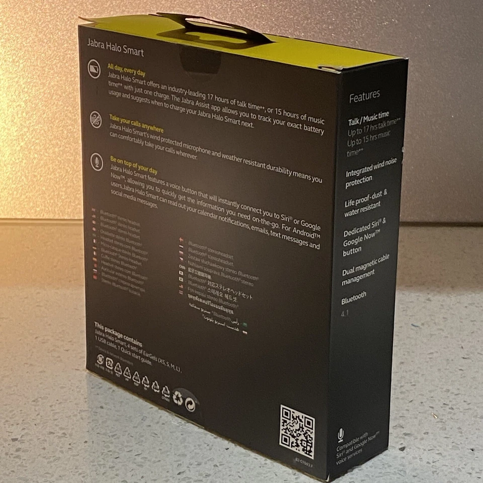 Jabra Halo Smart Series Wireless Neckband Stereo Earbud Headphones - Black - Image 2 of 4