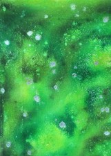 GRÜN ABSTRAKT #2 - ORIGINAL KUNST GEMÄLDE AUF LEINWAND MIXED MEDIA - STUDIO ANGELA