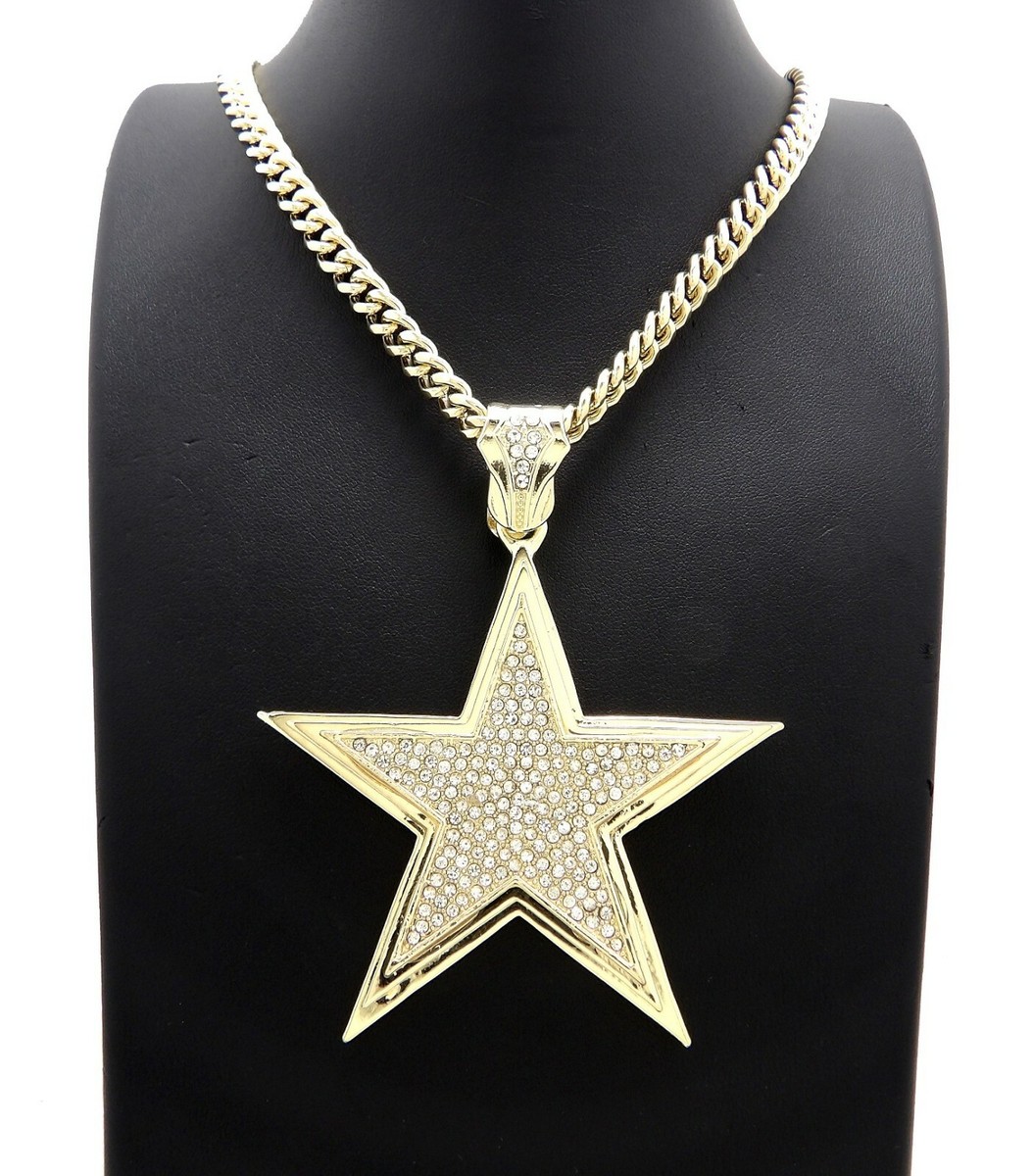 ネックレス・ペンダント +ENGBROX+ silver925 starlight cubic necklace EBNL24015SV Gold Plated Alloy Cubic Zirconia Large Star Pendant 6mm 24