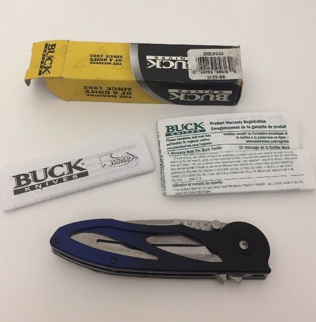 Buck 295 Tempest 295 BLX-B 2008 New Old Stock With Box & Paper Work Blue & Black
