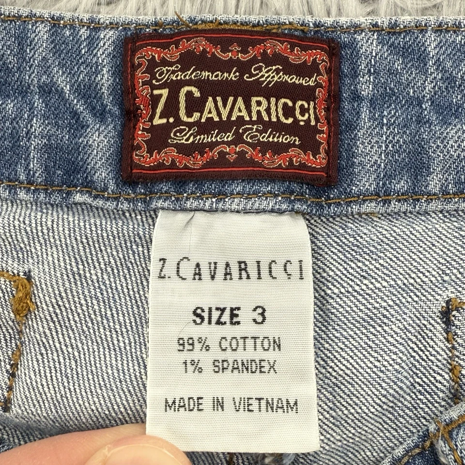 Женские винтажные джинсы Z. Cavaricci 3 VTG Y2K ограниченный выпуск с расширяющимися карманами - Изображение 2 из 4