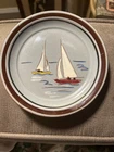 Stangl Pottery Sailboat Coaster plate 5 inch