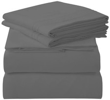 ROYALE LINENS - 4 Piece Full Bed Sheet - Soft Brushed Microfiber 1800 Bedding...