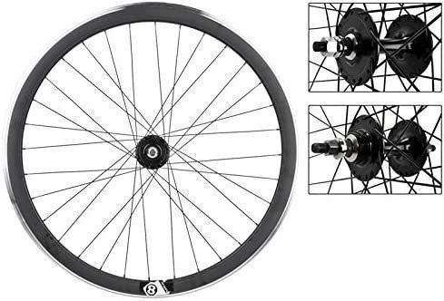 Wheel Master 700c Wheel Set - Origin8 42mm, Fixed/Free, Matte Black MSW, 32H