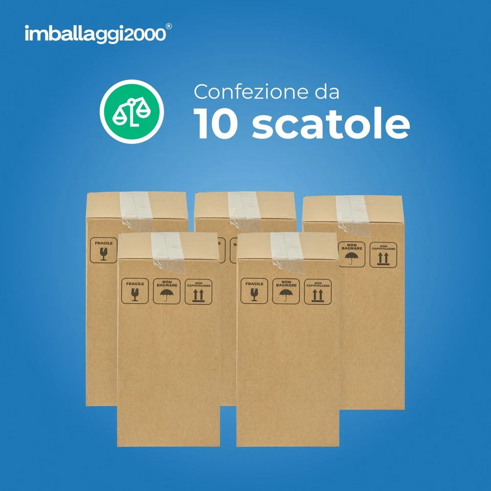 IMBALLAGGI 2000- 10 Scatole automontanti 23x15x30 per 6 bottiglie bordolesi - Immagine 4 di 4