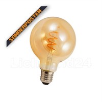 "E27 Retro Spiral Led Filament Globe G95 4W 2200K Gold Vintage \"Extra Warmweiß\""