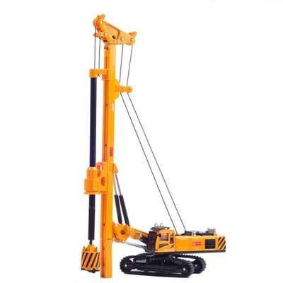 1/64 Diecast Alloy Rotary Drilling Rig Crawler Excavator Vehicle Model Souvenir