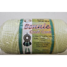 Pepperell Bonnie Craft Cord 6mm Ivory 100 Yards Macrame Polypropylene Yarn Bulk