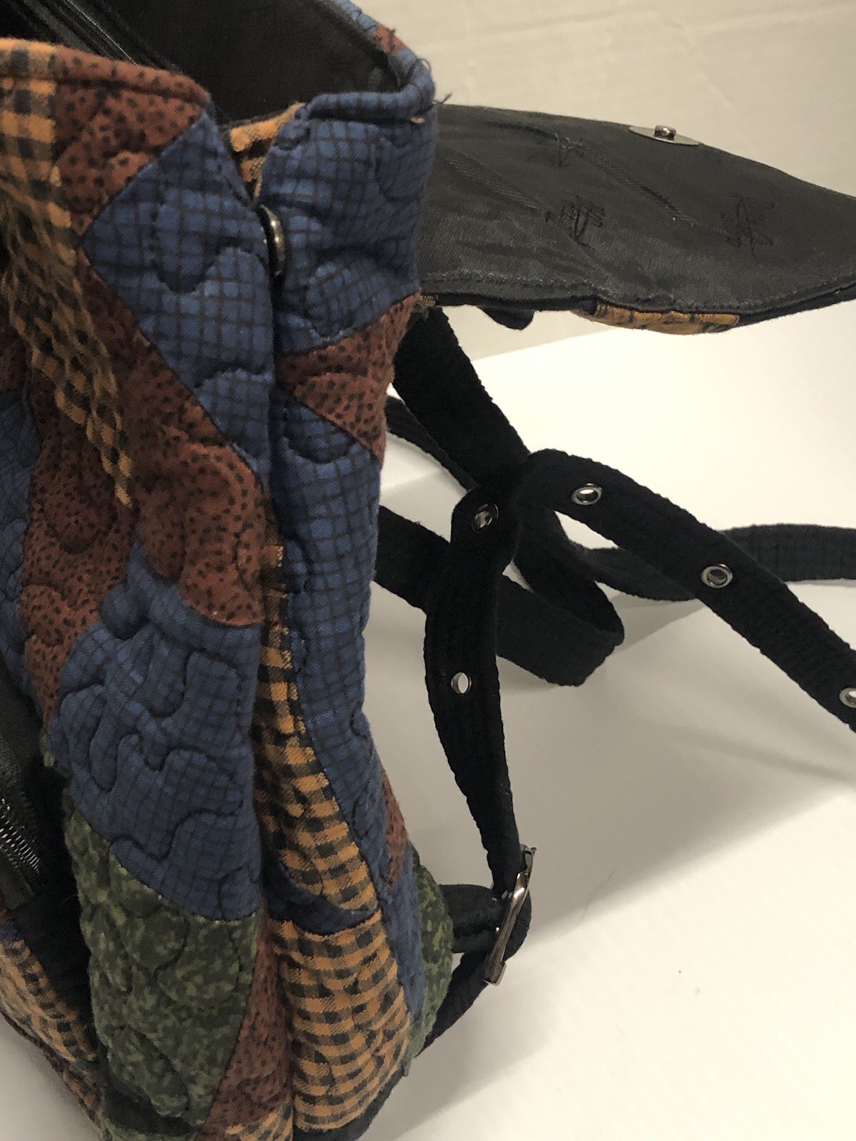 Quilted Patchwork Style Backpack/Purse Donna Sharp - image 12