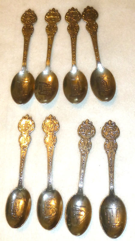 Lot of 8 Spoons Heritage Collect American States Guild ND OH OK OR PA RI SC SD