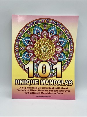 101 UNIQUE MANDALAS by Kameliya Angelkova   Adult Coloring Book   PB   New