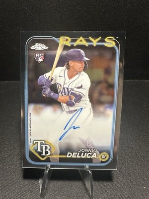 2024 Topps Chrome Jonny DeLuca Auto RC Rookie #RA-JDE Tampa Bay Rays