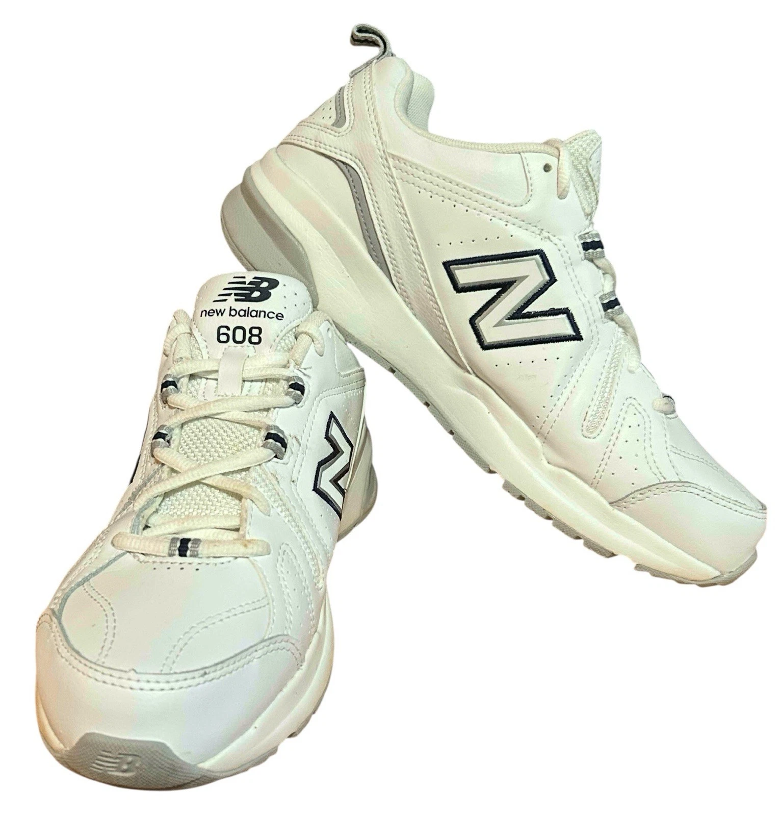 NEW BALANCE MX608WN5 scarpe da ginnastica uomo taglia 9 cross sneakers bianche e blu navy