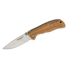 Navaja de Bolsillo Plegable Marca Boker Mochilero Sin Recubrir Acero Inoxidable Mango Madera