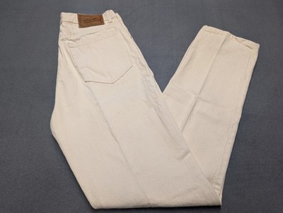 Vintage Calvin Klein Jeans Mens Fits 33x34 Safari White Union Made in USA Casual