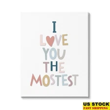 Stretched Canvas Wall Art Ready to Hang Inspirational Love Typography Decor New