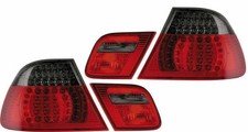 Back Rear Tail Lights Pair Set LED Clear Red Black For BMW E46 Coupe 99-03