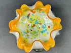 Vtg Murano Style Art Glass Small Bowl