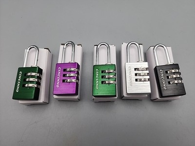 5 Pack 3 Digit Cincinno Combination Padlock for School Gym Locker 20MM