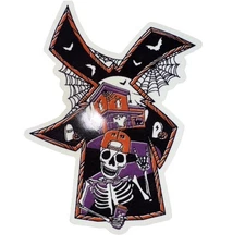 Dutch Bros Halloween 2023 Windmill Skeleton Sticker – Glow in Dark