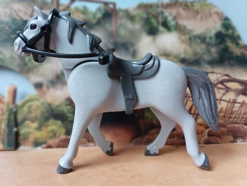 Playmobil Western @ Horse 2010 Grey Saddle Grey Halter Dream Black