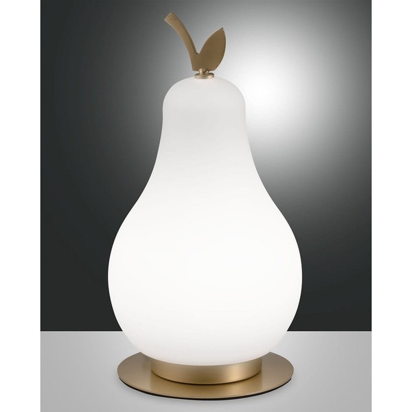 Led Tischleuchte Wilma, 8W, 3000K, 780Lm, IP20, Dimmbar, Weiß/Messing Satiniert-image