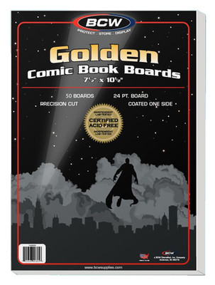 50 BCW Golden Age Comic Book Backing Boards Storage White Backer Acid Free