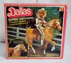 D-814 VINTAGE 1980 MATTEL DALLAS BARBIE DOLL'S PALOMINO HORSE IN ORIGINAL BOX!