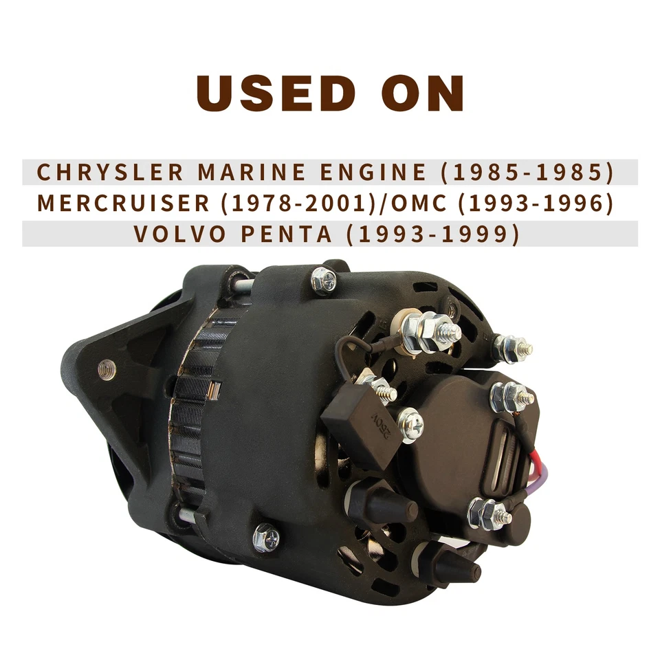 New Alternator For Chrysler Marine Mercruiser  Volvo Penta 12449 19685 817119 Foto 2 de 4