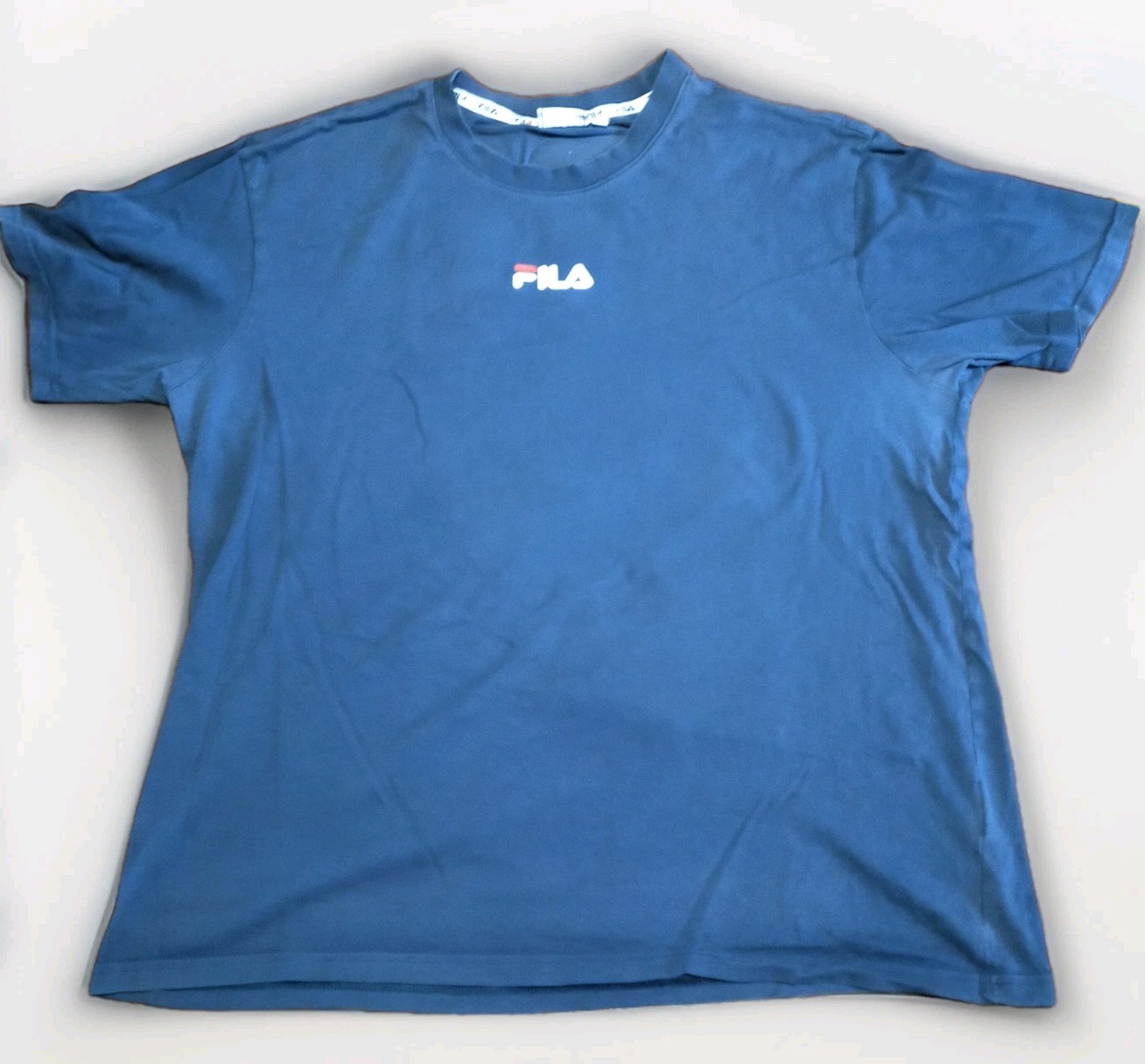 FILA T Shirt Uomo Navy Medium Extra Large Grafica sul retro Retro Tee Top Unisex