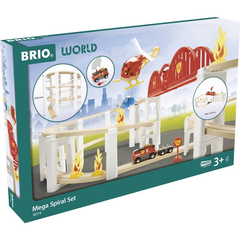 Brio World 36114 grand set spiralé pour agrandir un circuit de train en bois en hauteur sans dérailler