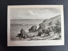 Antique 1830 print - Babbacombe Bay - Devon - William Westall