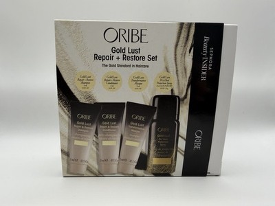 Oribe Gold Lust Repair + Restore Set Shampoo Conditioner Masque Heat Spray