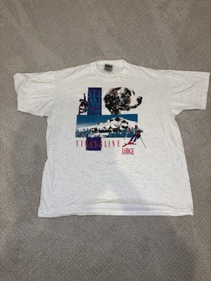 Vintage 90s Timberline Lodge Ski Oregon T-Shirt XL Single Stitch USA Oneita