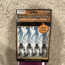 Halloween Ghost Scene Wall Cover Wall Decoration 42 x 50 in Plastic Multicolor