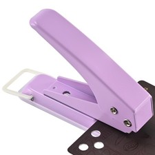 Metal Hole Punch, 1/4 Inch, 15 Sheets,for ID Cards, Crafts, Crafts Easy ,Purple