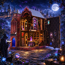 Book Nook Kit for Bookshelf Arcane Spire Magical Castle 3D Wooden Puzzle DIY Mi