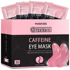 Under Eye Patches (30 Pairs), Caffeine Masks for Dark Circles Puffy Eyes... 