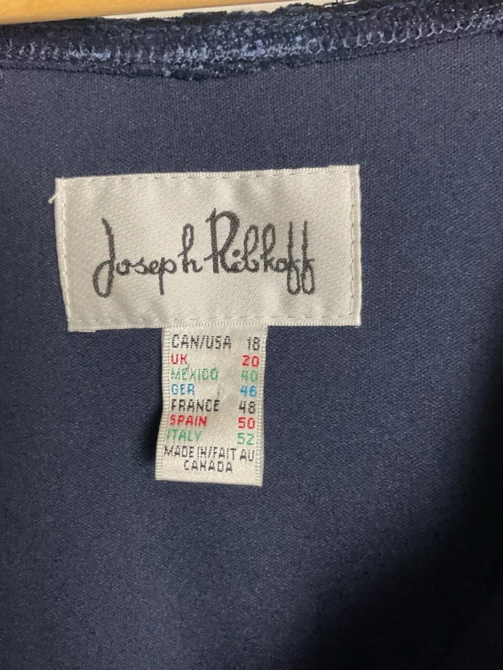 Joseph Ribkoff Lace Dress Womens Size UK 20 Fits 16/18 Navy Blue Smart Ruched - Image 2 of 4