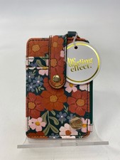 NWT Teal Green Rust/Multi Flowers Keychain