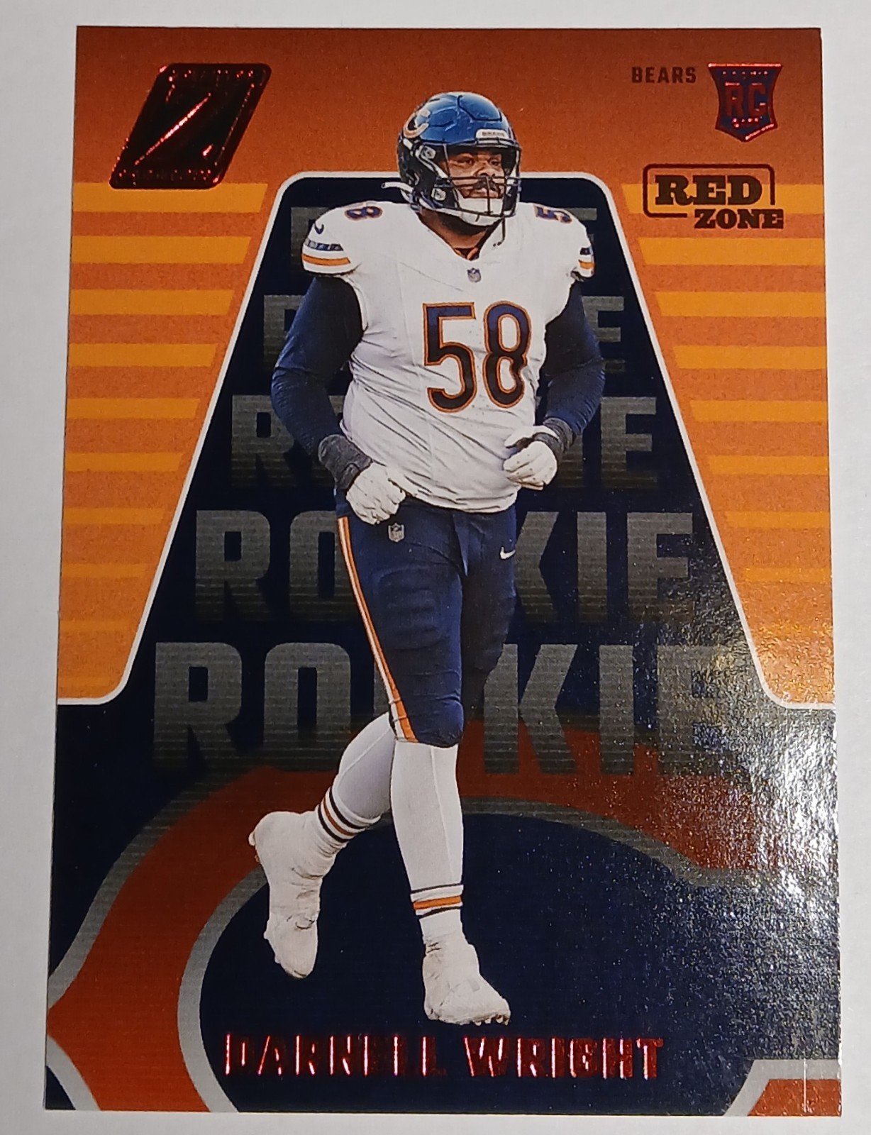 DARNELL WRIGHT ROOKIE RED ZONE PARALLEL CHICAGO BEARS 2023 PANINI ZENITH