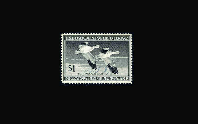 ruuページ USA Federal Duck Stamp-Used, XF/Super b S#RW14 lightly and neatly