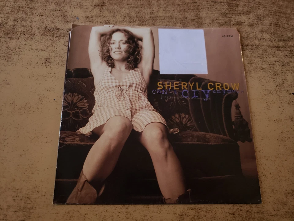 AUTOGRAPHED SLEEVE 1990s VG++ Sheryl Crow Can't Cry Anymore/We Do What We CAN 45 - Imagem 3 de 3